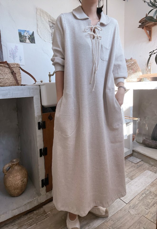 Lagrass - Korean Women Fashion - #momslook - Collar Knit One-Piece - 9