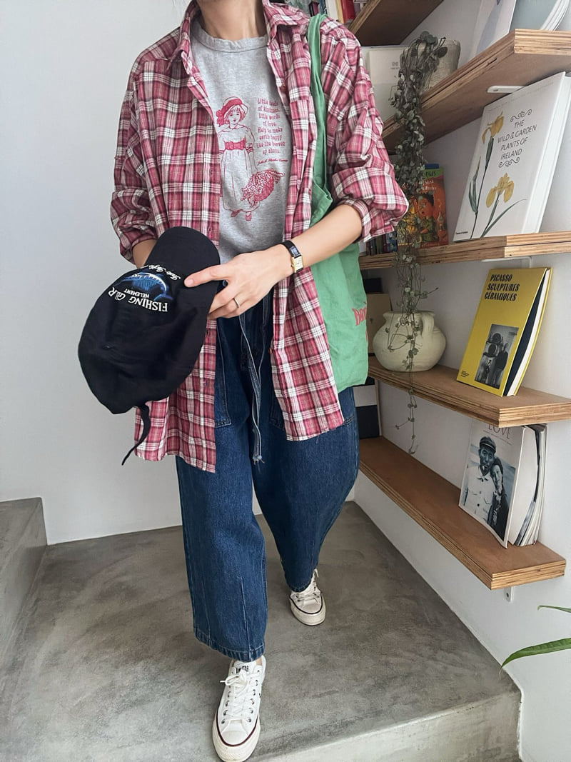 Lagrass - Korean Women Fashion - #momslook - Dusk Check Shirt - 3