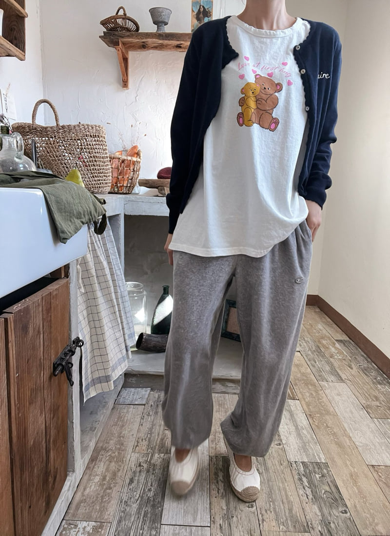 Lagrass - Korean Women Fashion - #womensfashion - Love Bear Tee - 4