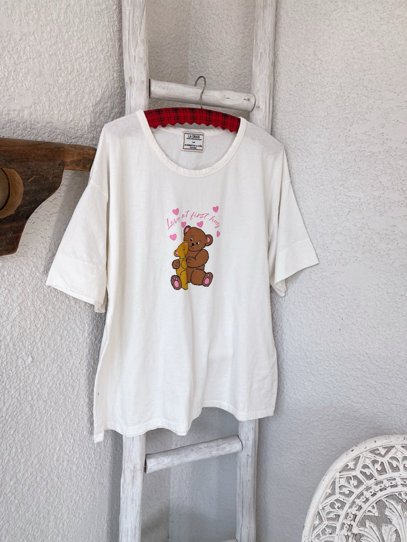 Lagrass - Korean Women Fashion - #momslook - Love Bear Tee - 9