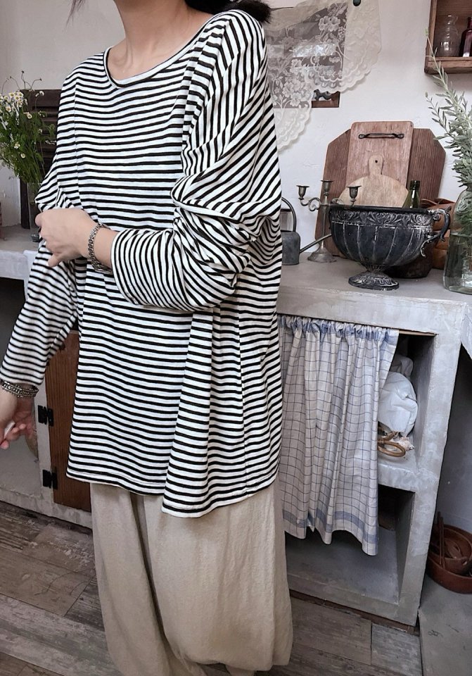 Lagrass - Korean Women Fashion - #pursuepretty - Russ Stripe Tee - 6