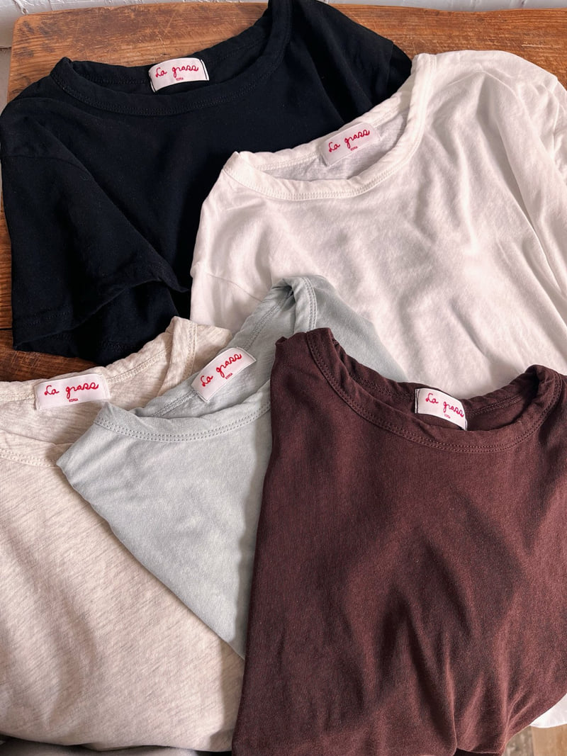 Lagrass - Korean Women Fashion - #restrostyle - Musk Tee - 12