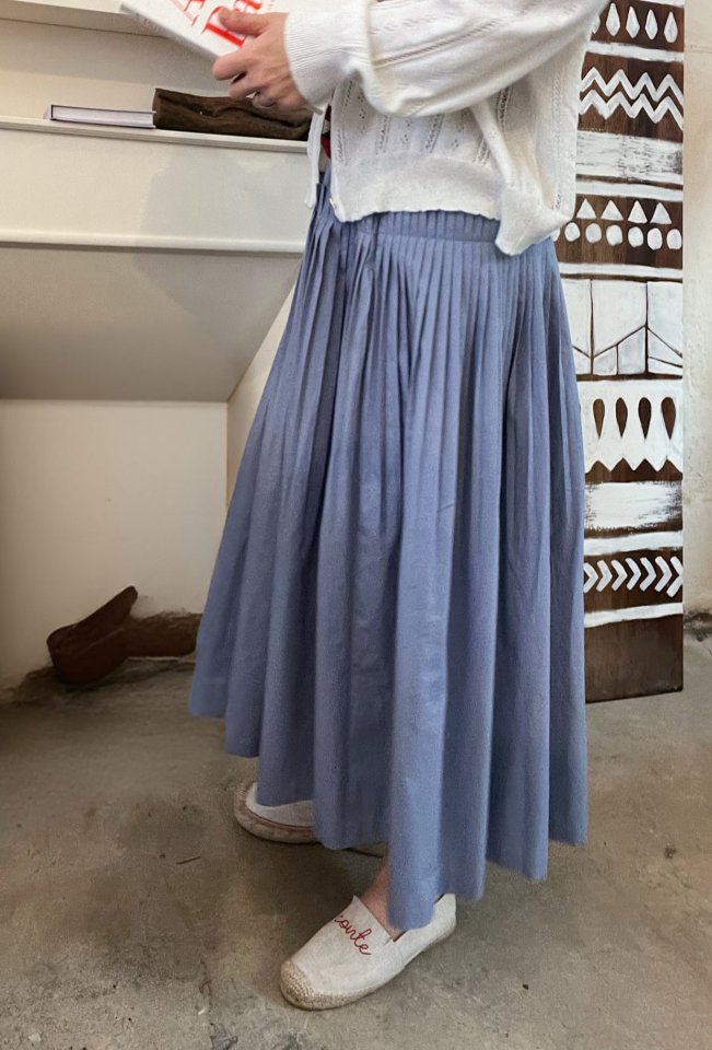 Lagrass - Korean Women Fashion - #thatsdarling - Textured Pleated Skirt