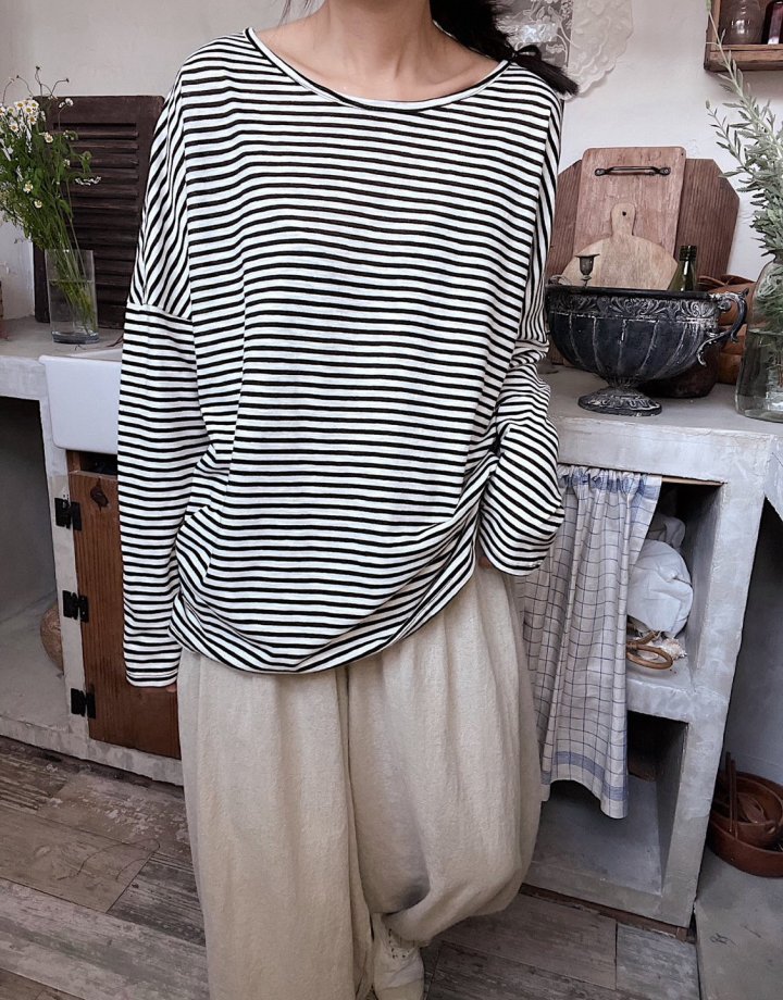 Lagrass - Korean Women Fashion - #thatsdarling - Russ Stripe Tee - 10
