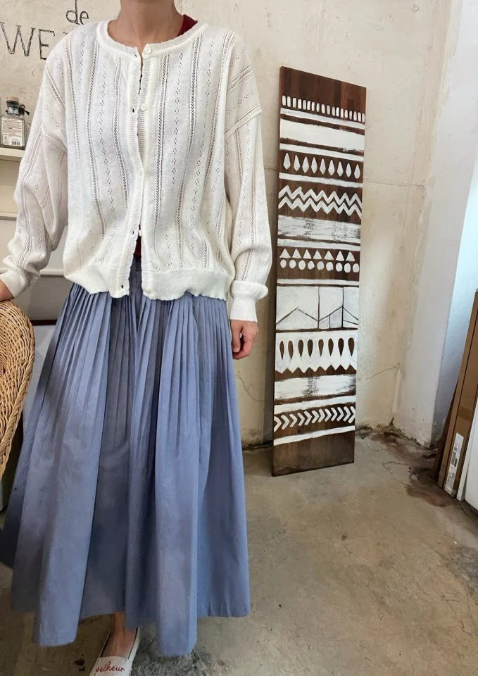 Lagrass - Korean Women Fashion - #thelittlethings - Textured Pleated Skirt - 2