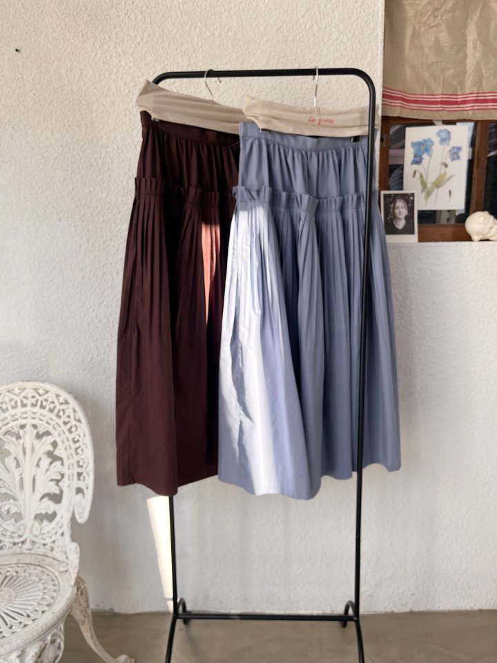 Lagrass - Korean Women Fashion - #womensfashion - Textured Pleated Skirt - 6