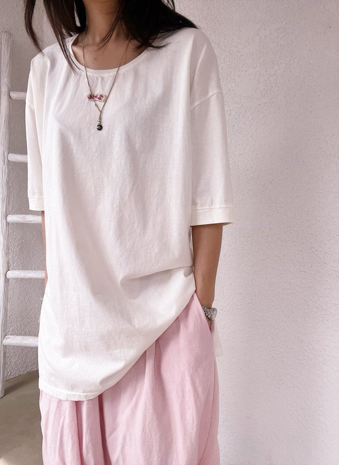 Lagrass - Korean Women Fashion - #womensfashion - Cotton Long Tee - 11