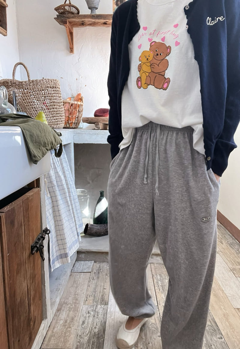 Lagrass - Korean Women Fashion - #womensfashion - Love Bear Tee - 5