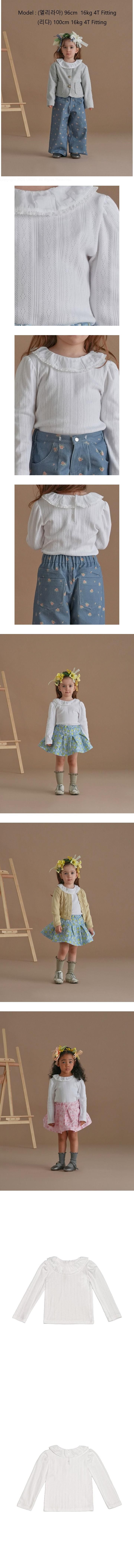Le Bev - Korean Children Fashion - #kidsstore - Jacquard Lace Tee