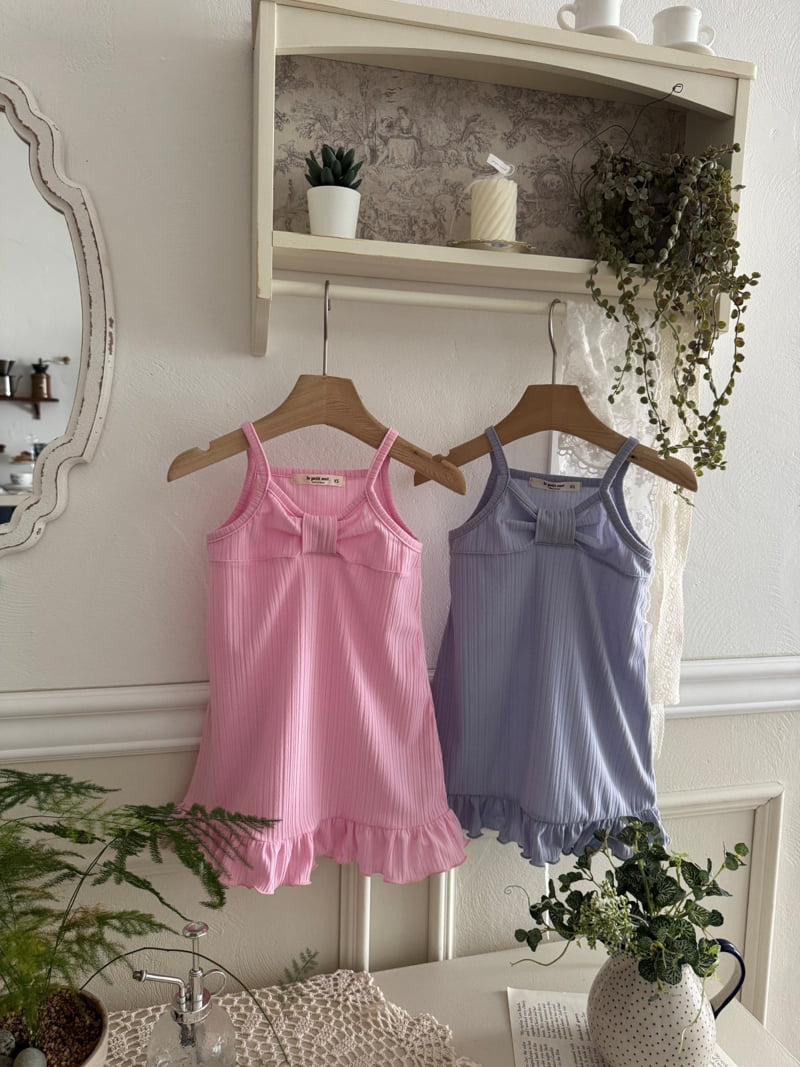 Le petitmot - Korean Children Fashion - #childofig - Ribbon Sleeveless One-piece