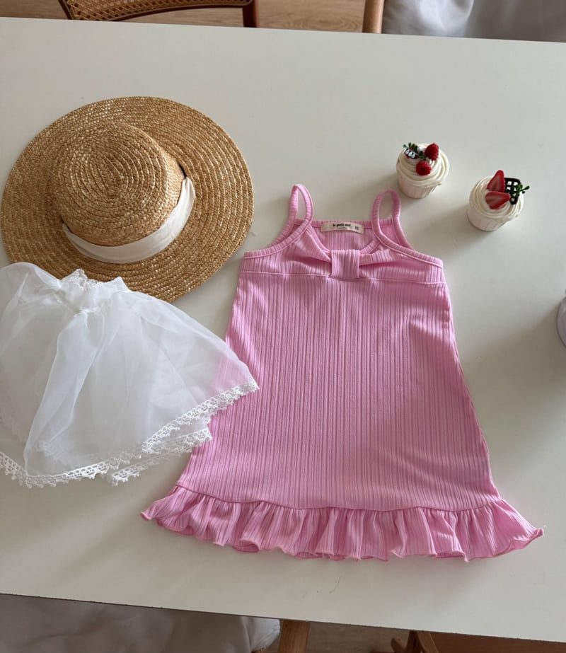 Le petitmot - Korean Children Fashion - #childrensboutique - Ribbon Sleeveless One-piece - 3
