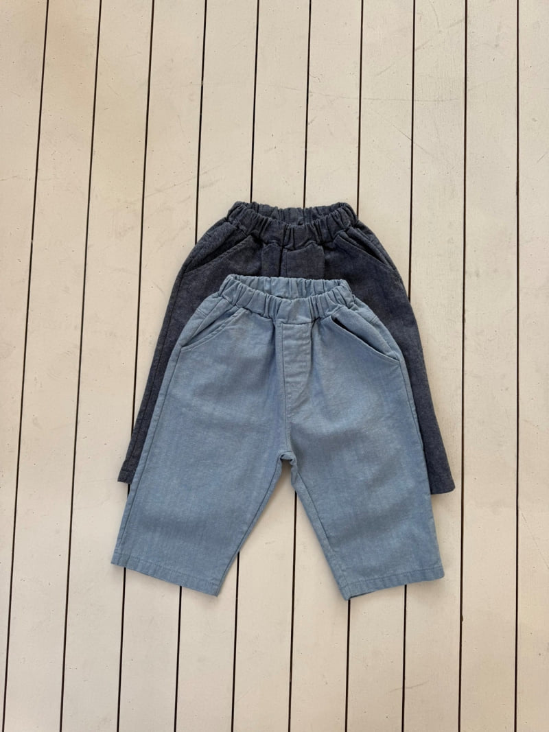 Le petitmot - Korean Children Fashion - #childrensboutique - Slub Denim Pants