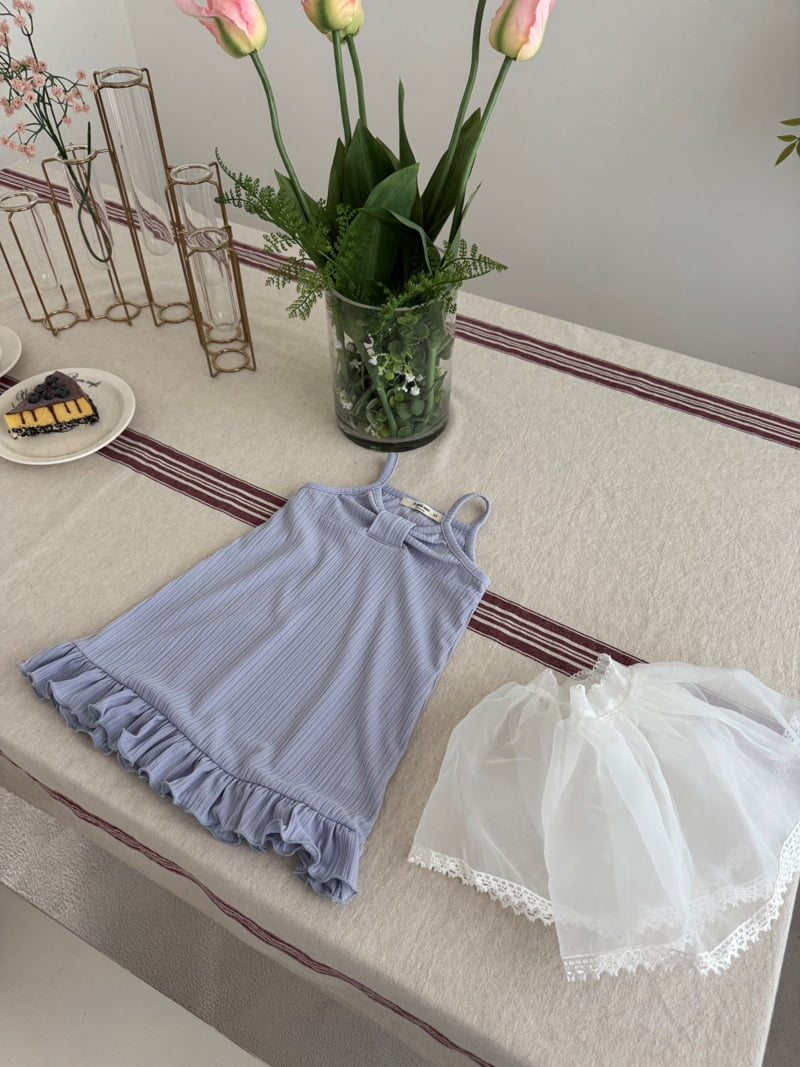 Le petitmot - Korean Children Fashion - #childrensboutique - Ribbon Sleeveless One-piece - 4
