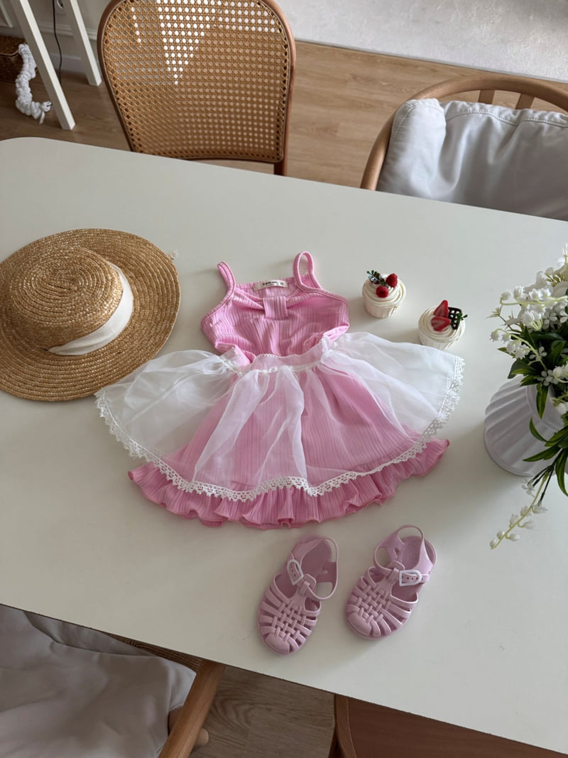 Le petitmot - Korean Children Fashion - #discoveringself - Ribbon Sleeveless One-piece - 5
