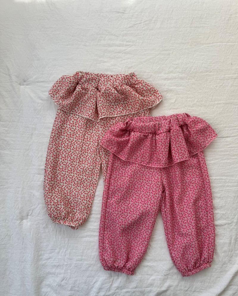 Le petitmot - Korean Children Fashion - #kidsshorts - Cherry Tiered Pants