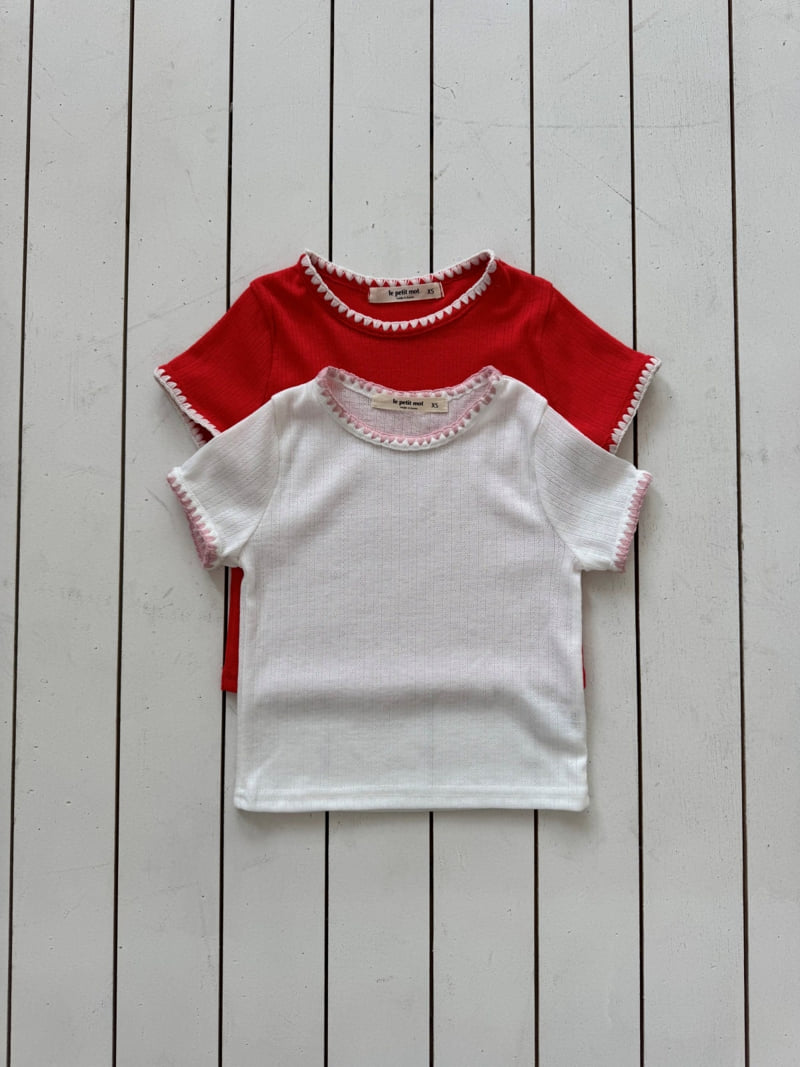 Le petitmot - Korean Children Fashion - #kidzfashiontrend - Eyelet Melo Tee