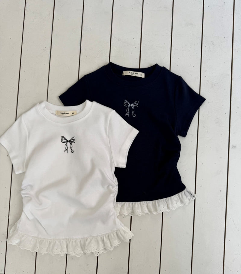 Le petitmot - Korean Children Fashion - #littlefashionista - Ribbon Shirring Tee