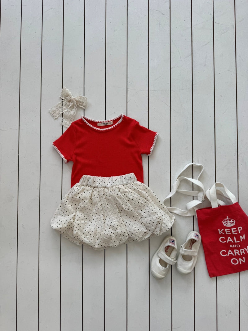 Le petitmot - Korean Children Fashion - #littlefashionista - Eyelet Melo Tee - 3