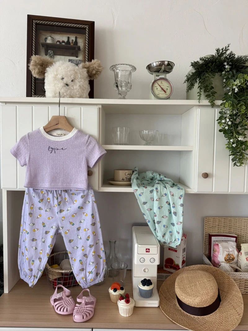 Le petitmot - Korean Children Fashion - #magicofchildhood - Ice Cream Jogger Pants - 9