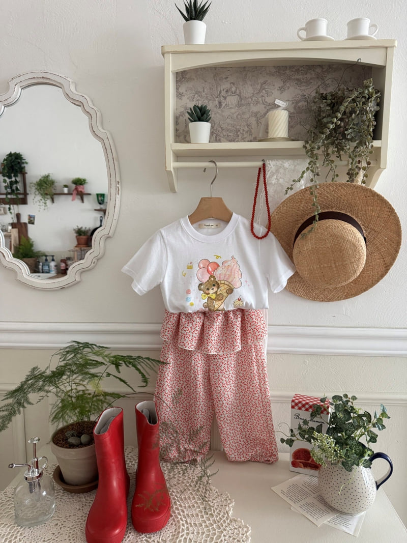 Le petitmot - Korean Children Fashion - #magicofchildhood - Cherry Tiered Pants - 6