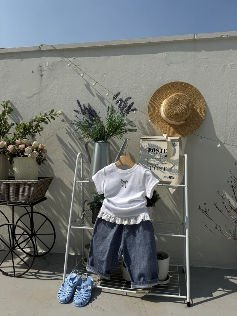Le petitmot - Korean Children Fashion - #minifashionista - Ribbon Shirring Tee - 4