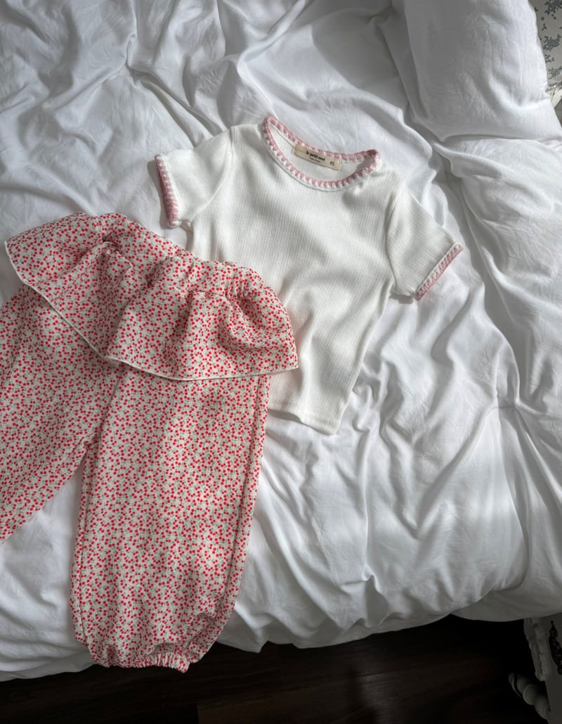 Le petitmot - Korean Children Fashion - #prettylittlegirls - Eyelet Melo Tee - 6