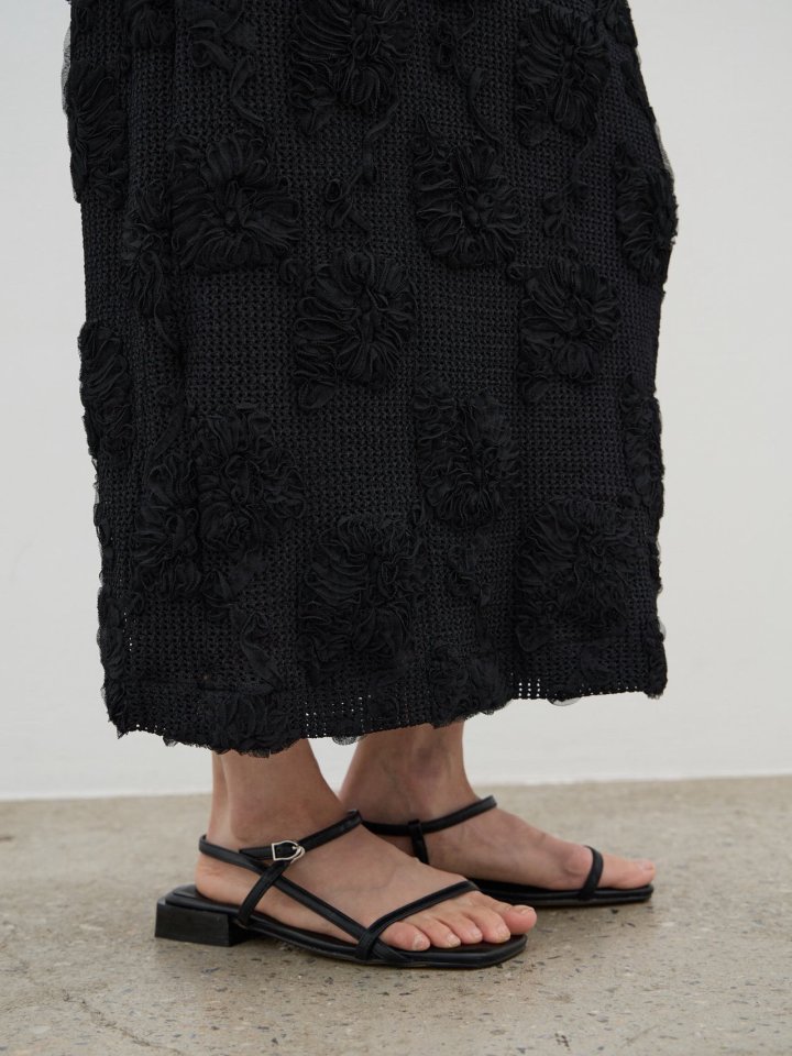 Lenoii - Korean Women Fashion - #momslook - Crochet Lace Maxi Long Skirt - 7