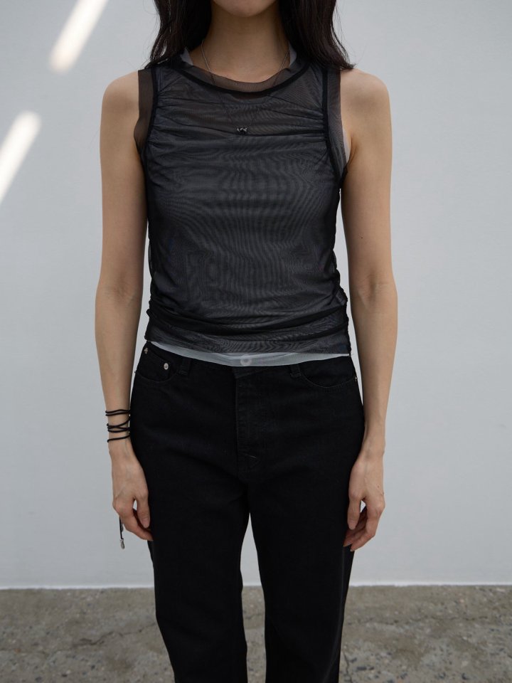 Lenoii - Korean Women Fashion - #momslook - Bonnie Mesh Shirring Set Tee - 11
