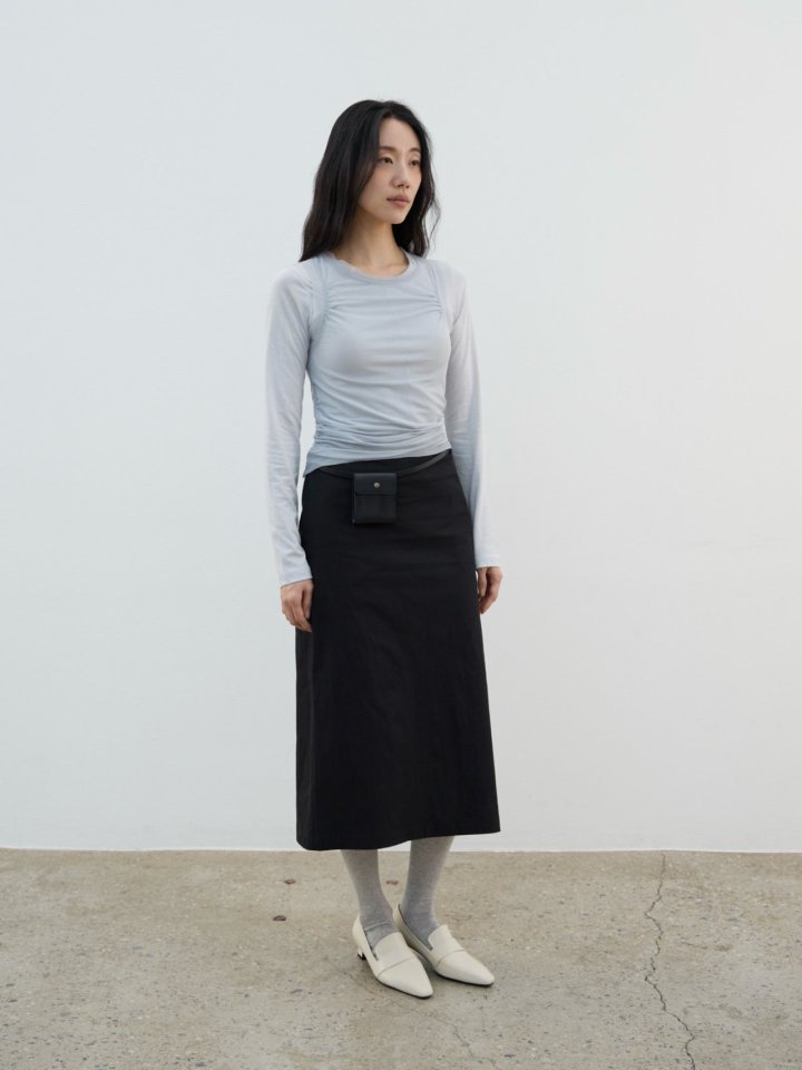 Lenoii - Korean Women Fashion - #momslook - Bonnie Mesh Shirring Set Tee - 7