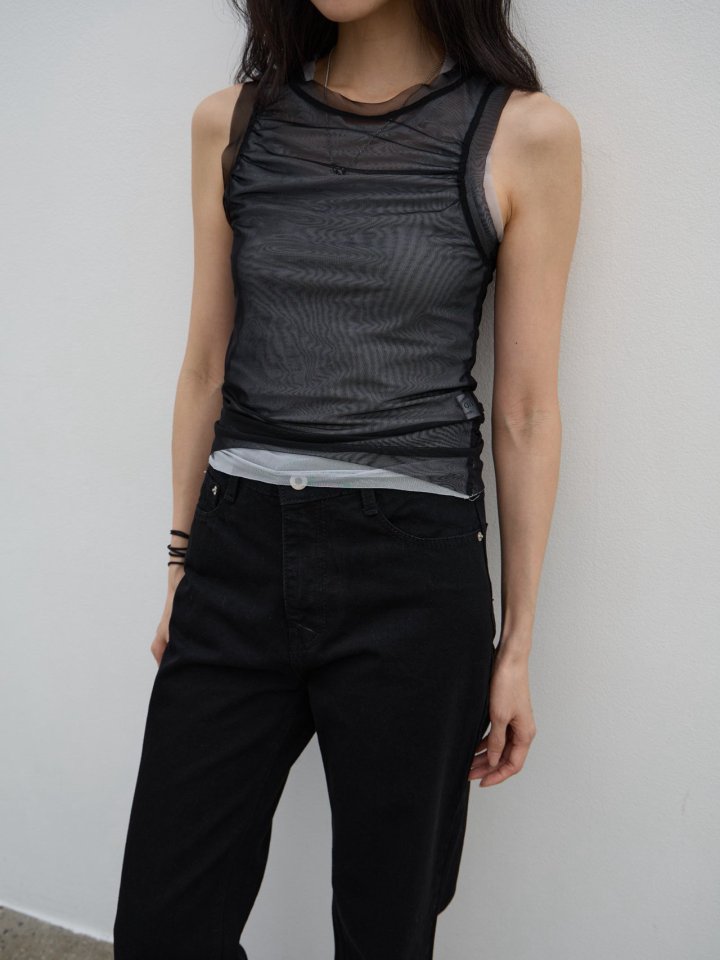 Lenoii - Korean Women Fashion - #momslook - Bonnie Mesh Shirring Set Tee - 9