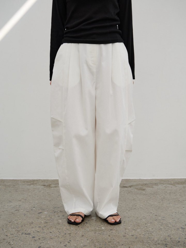 Lenoii - Korean Women Fashion - #momslook - Cotton Wide Curve Pants - 6