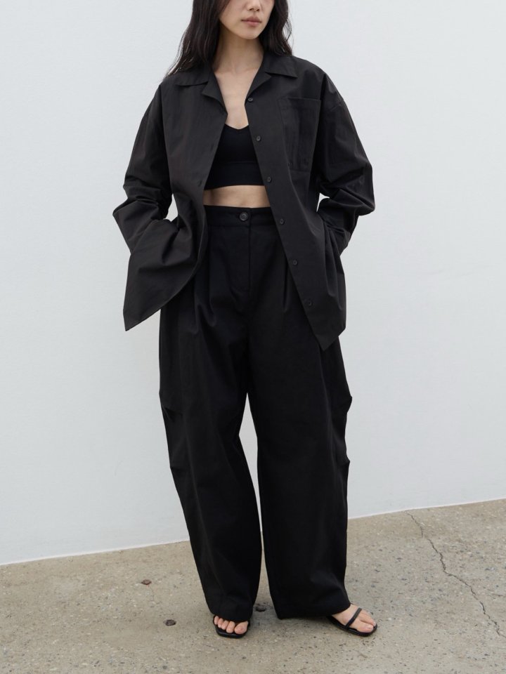 Lenoii - Korean Women Fashion - #momslook - Cotton Wide Curve Pants - 8