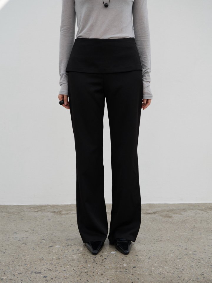 Lenoii - Korean Women Fashion - #momslook - Semi Slim Wrap Slacks Pants - 6