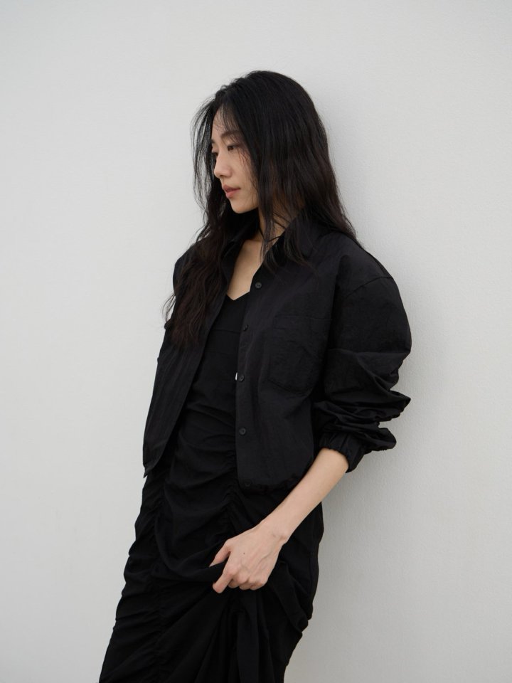 Lenoii - Korean Women Fashion - #momslook - Curve Bomber Jumper Shirt - 9