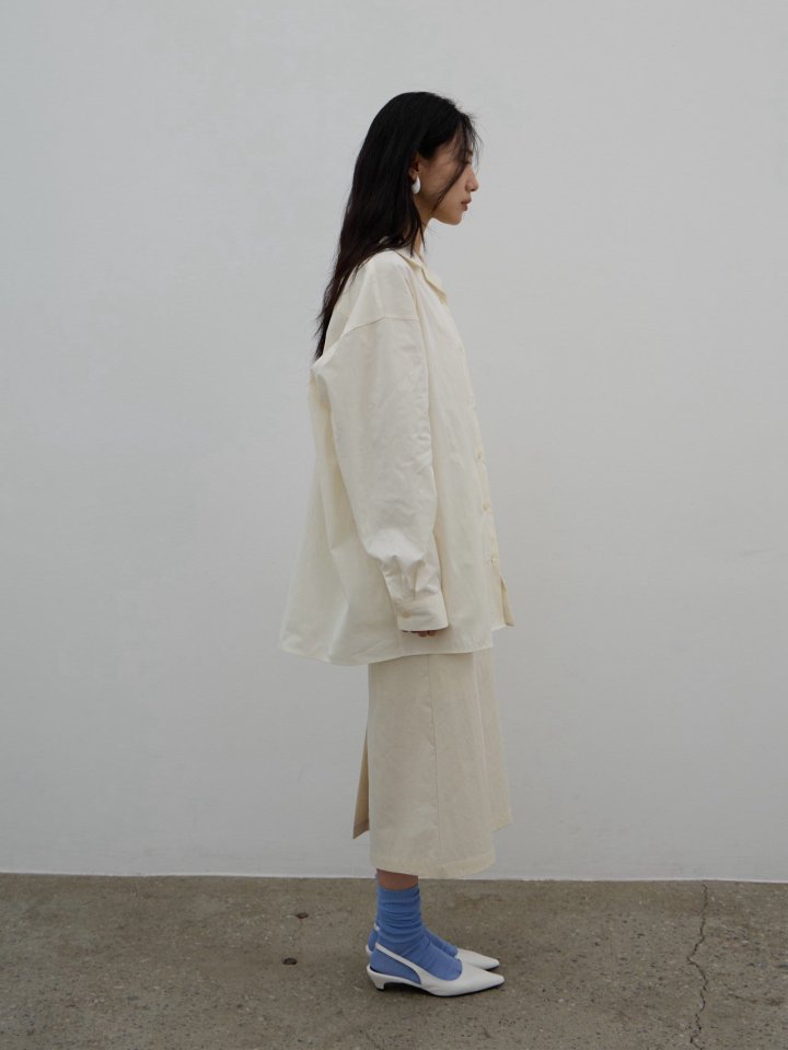 Lenoii - Korean Women Fashion - #momslook - Butter Oversized Shirt Jacket - 6
