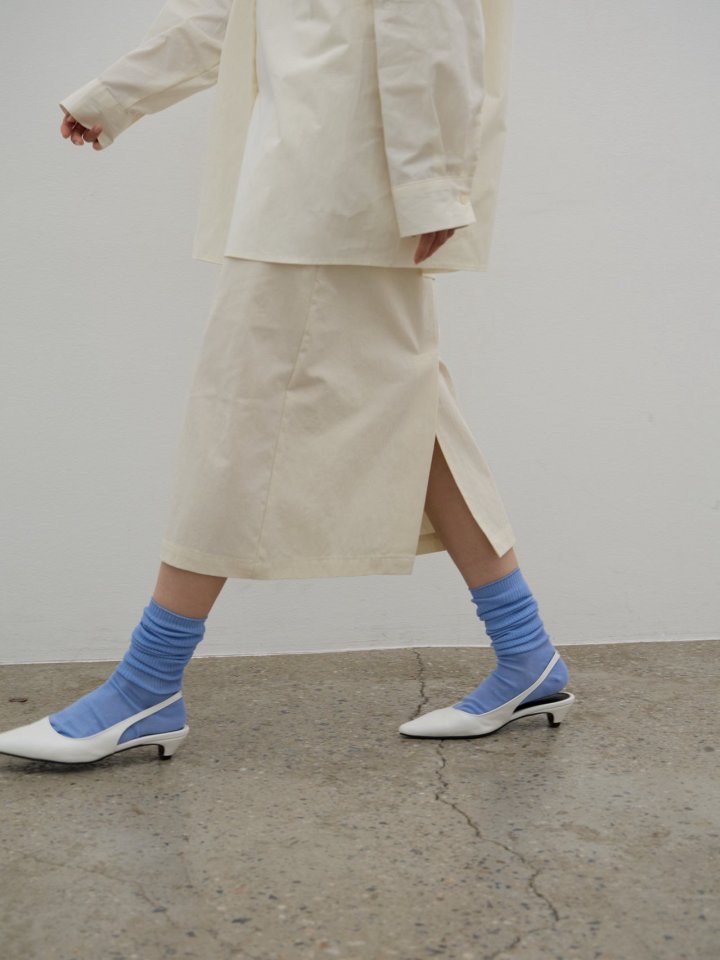 Lenoii - Korean Women Fashion - #momslook - Butter Cotton Midi Skirt