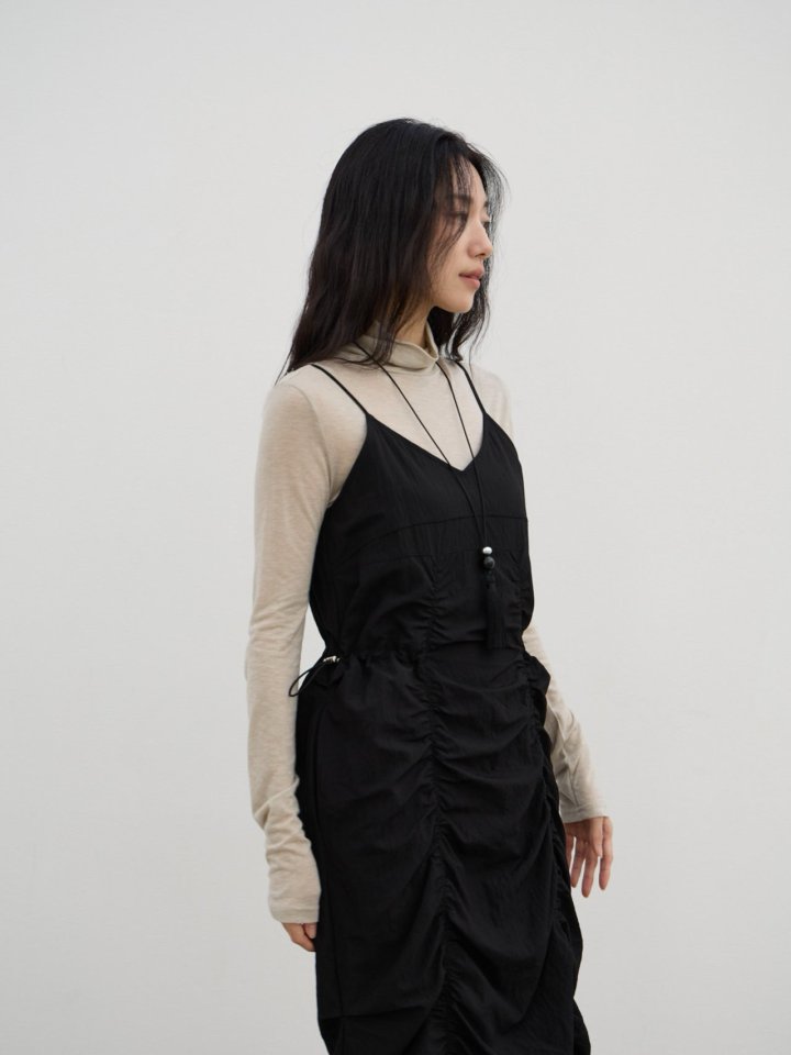 Lenoii - Korean Women Fashion - #momslook - Sheer High Neck Tee - 2
