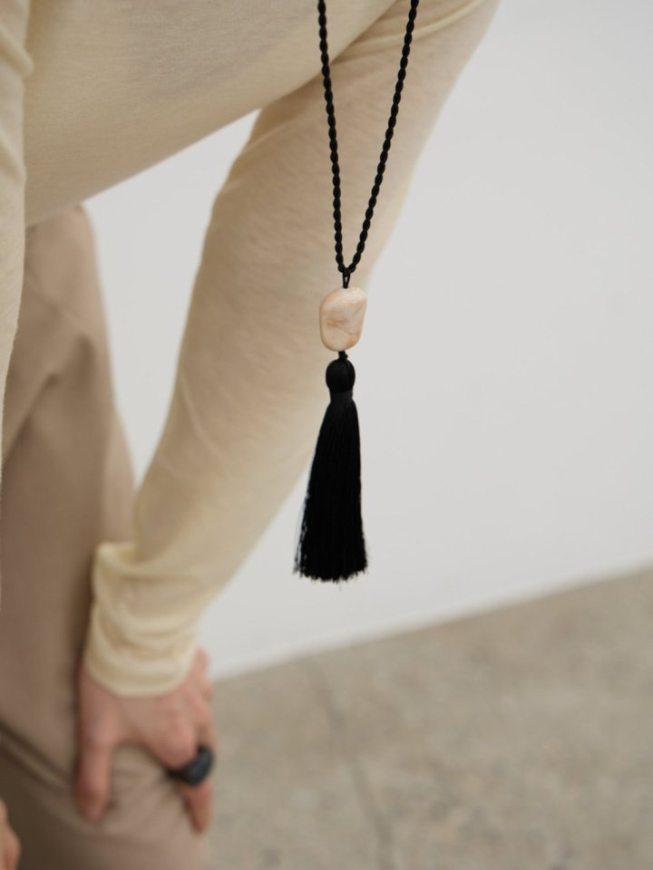 Lenoii - Korean Women Fashion - #momslook - Butter Tassel Long Necklace