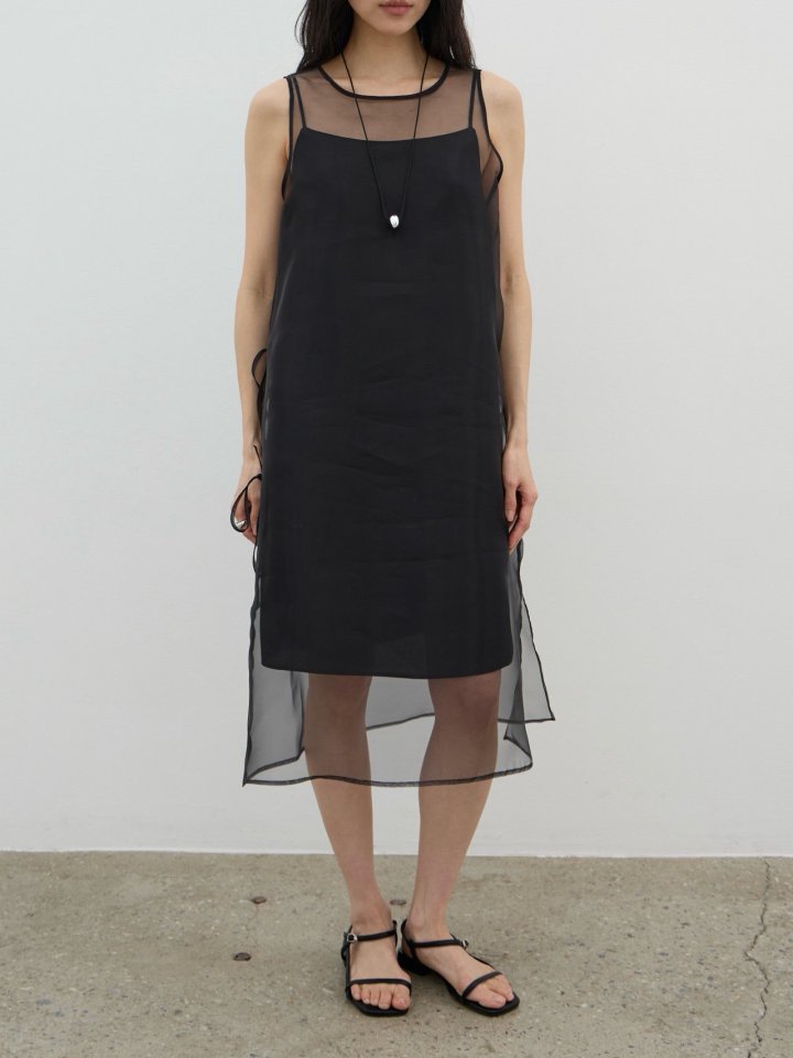 Lenoii - Korean Women Fashion - #momslook - Amour Organza Slip Set One-piece - 9
