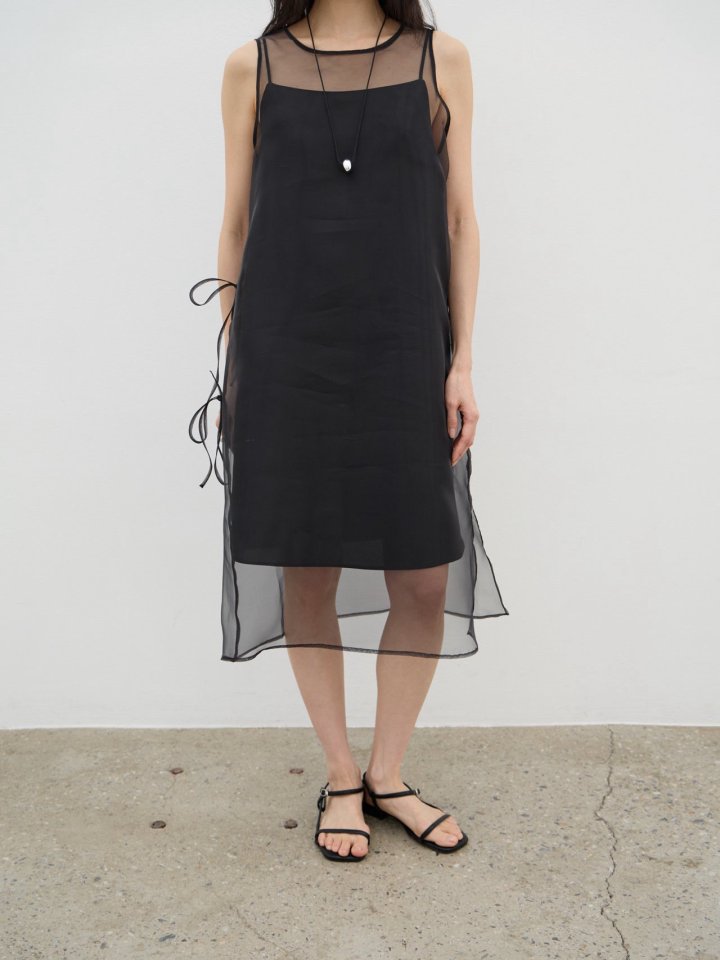 Lenoii - Korean Women Fashion - #thatsdarling - Amour Organza Slip Set One-piece - 5