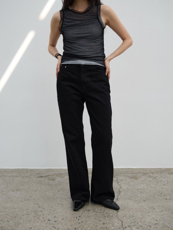 Semi Bootcut Black Jeans by Lenoii for Women - view 8