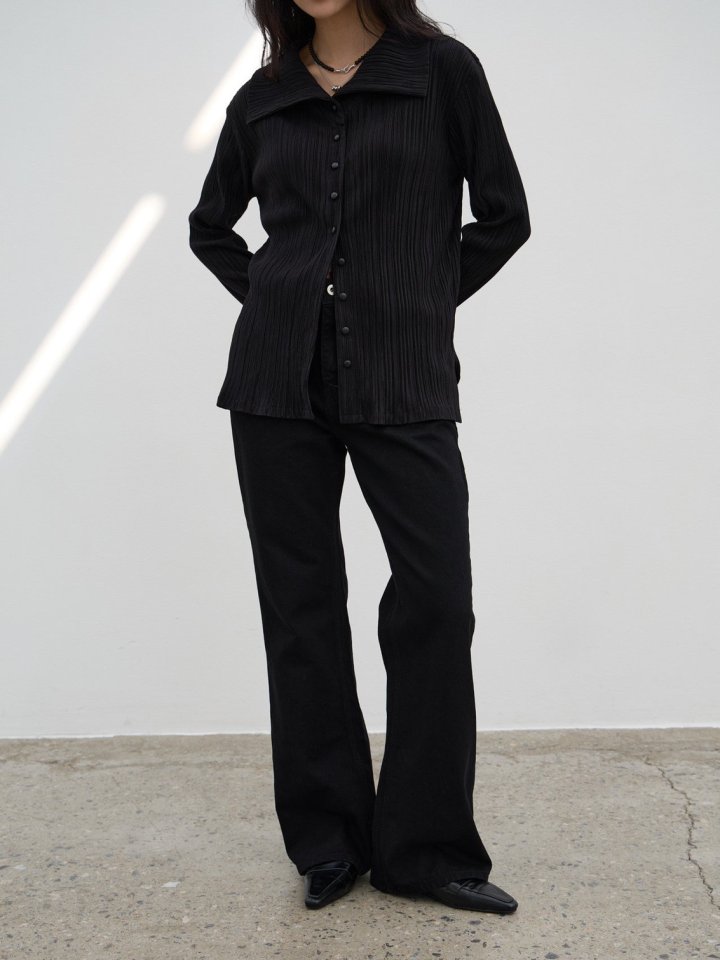 Semi Bootcut Black Jeans by Lenoii for Women - view 1