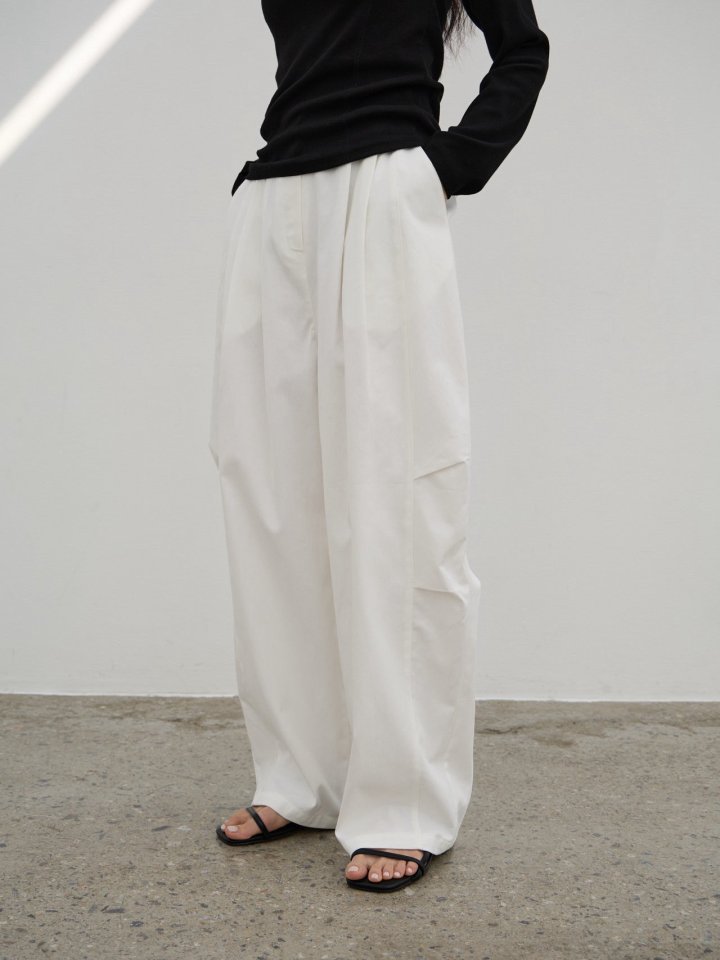 Lenoii - Korean Women Fashion - #womensfashion - Cotton Wide Curve Pants - 7