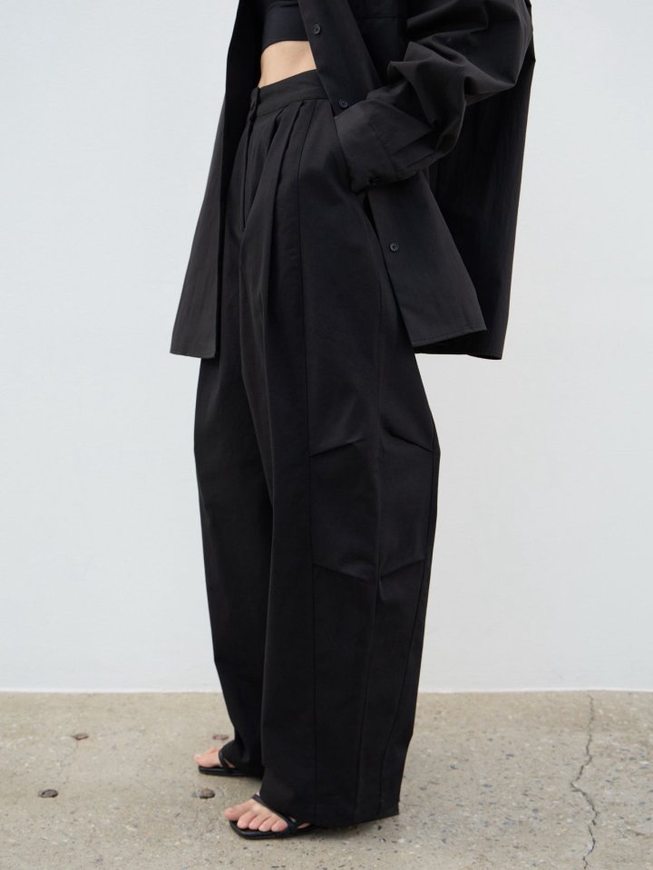 Lenoii - Korean Women Fashion - #womensfashion - Cotton Wide Curve Pants - 9