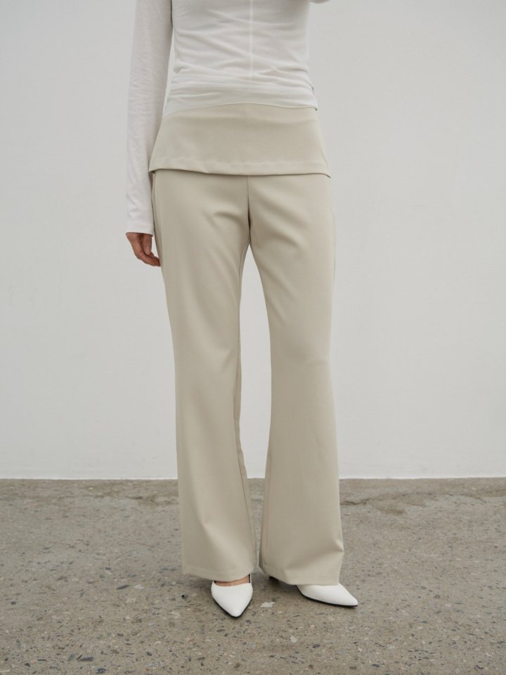 Lenoii - Korean Women Fashion - #womensfashion - Semi Slim Wrap Slacks Pants - 11