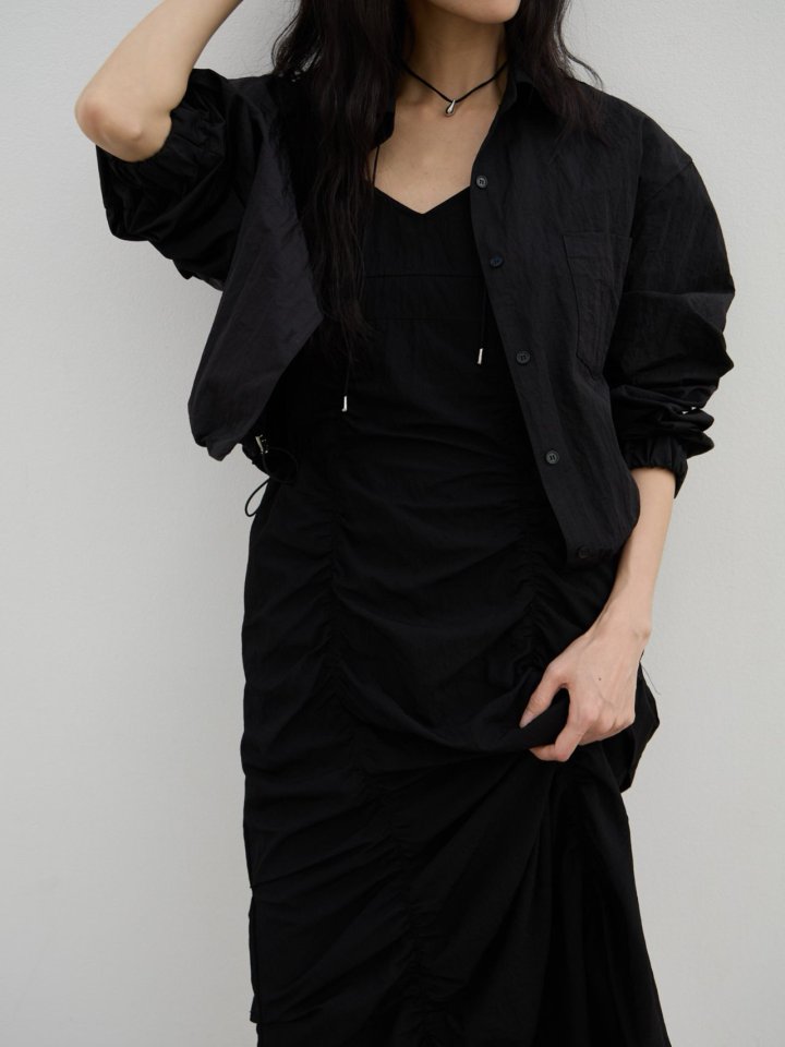 Lenoii - Korean Women Fashion - #womensfashion - Curve Bomber Jumper Shirt - 12