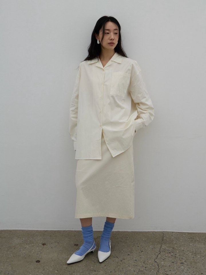 Lenoii - Korean Women Fashion - #womensfashion - Butter Oversized Shirt Jacket