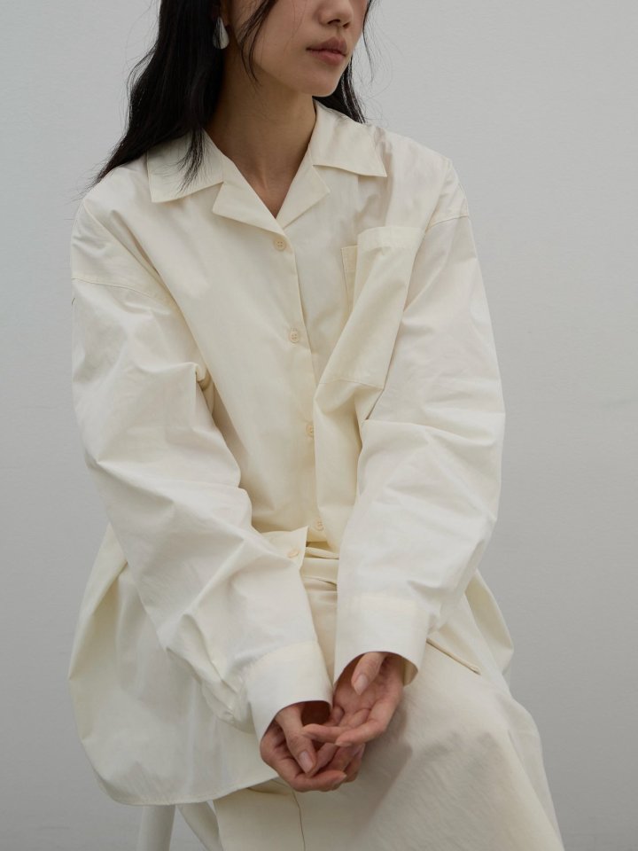 Lenoii - Korean Women Fashion - #womensfashion - Butter Oversized Shirt Jacket - 5