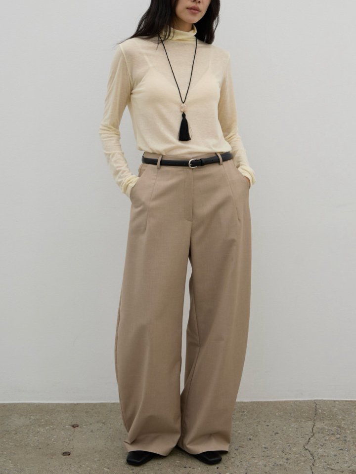 Lenoii - Korean Women Fashion - #womensfashion - Sheer High Neck Tee - 11