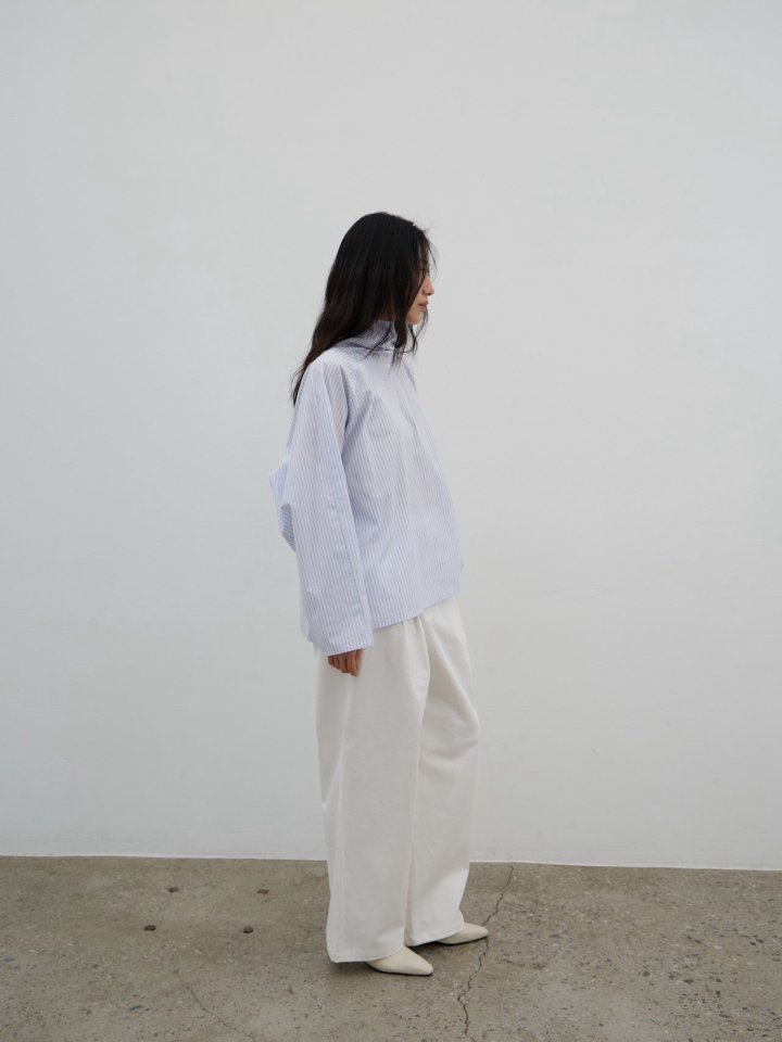 Green Tea Cotton Wide Two-Tuck Pants by Lenoii for Women - view 5